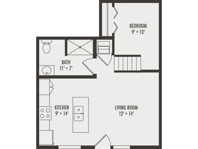 Unit Entire - One Bedroom Entire - One Bedroom floor plan
